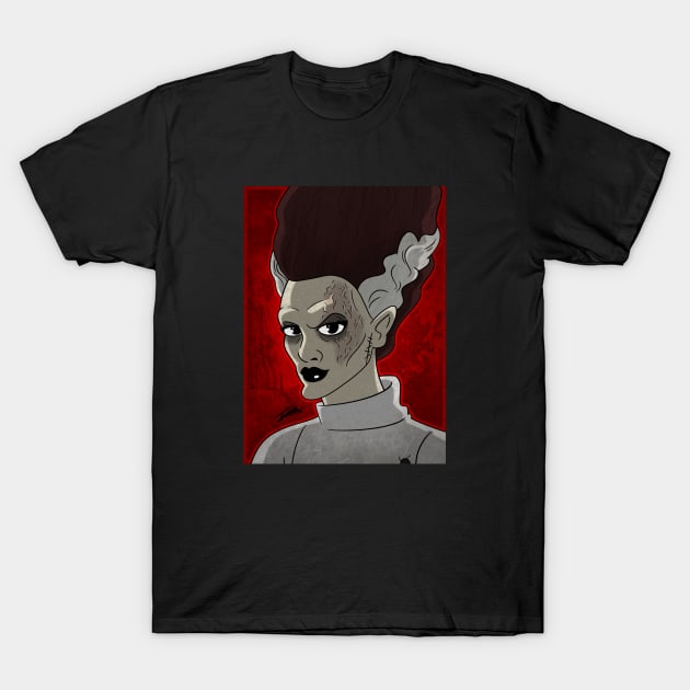 Bride of Frankenstein T-Shirt by Tuckerjoneson13